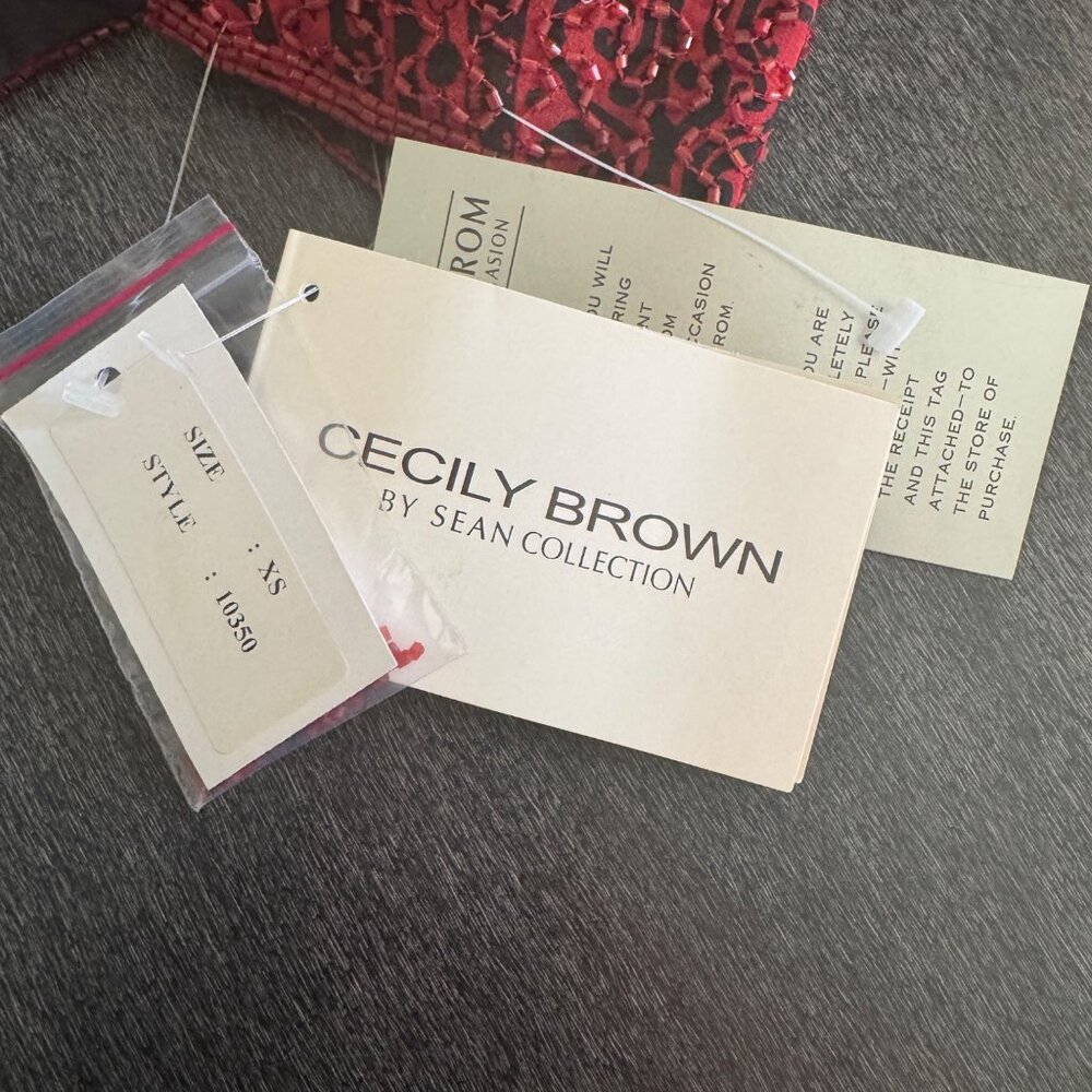 Cecily Brown Women's 100% Silk Beaded Jacket Open Front Blazer, Size XS NWT - Picture 4 of 6
